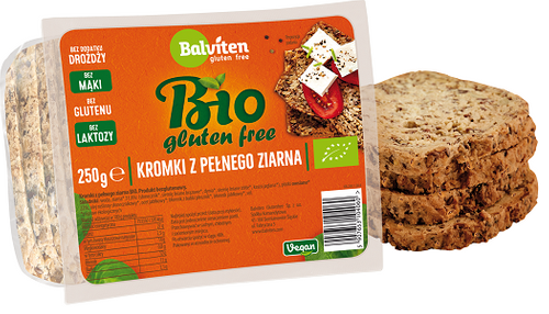 Chleb z pełnego ziarna bezglutenowy 250 g - Balviten (EKO)