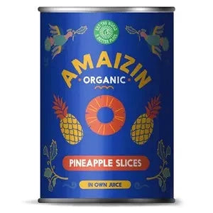 Ananas plastry w soku własnym 400 g (225 g) - Amaizin (EKO)