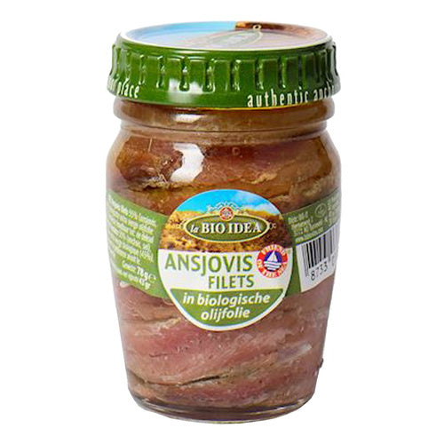 Anchois sardele filety w oliwie z oliwek extra virgin 78 g - La Bio Idea (EKO)