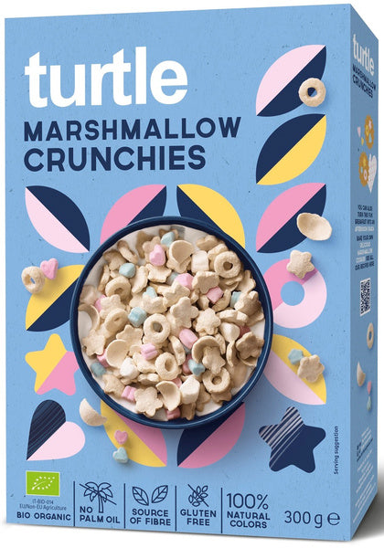 Chrupki zbożowe z piankami marshmallow bezglutenowe 300 g - Turtle (EKO)