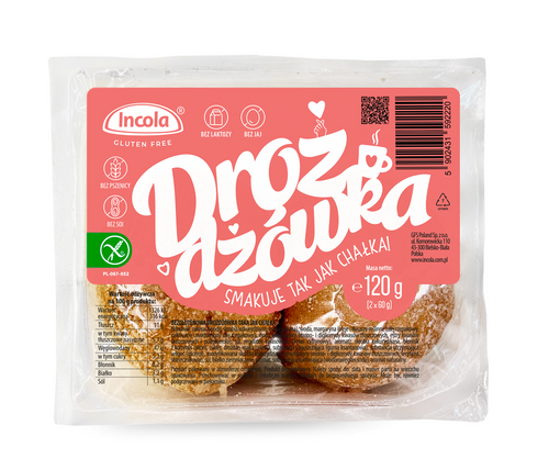Drożdżówka chałka bezglutenowa 2 szt. 120 g - Incola