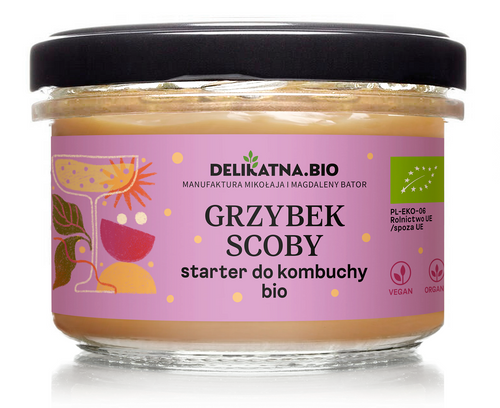 Grzybek scoby starter do kombuchy 150 g - Delikatna (EKO)