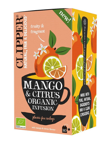 Herbatka mango i owoce cytrusowe 20 szt. 36 g - Clipper (EKO)