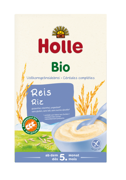 Kaszka ryżowa bezglutenowa od 5 msc. 250 g - Holle (EKO)