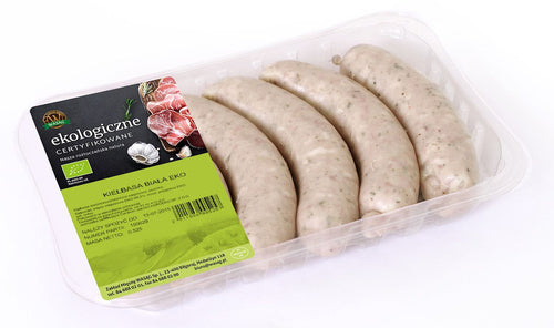 Kiełbasa biała ekologiczna (5 szt.) 485 g - Wasąg (EKO)