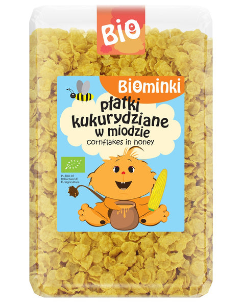 Płatki kukurydziane w miodzie 500 g - Biominki (EKO)