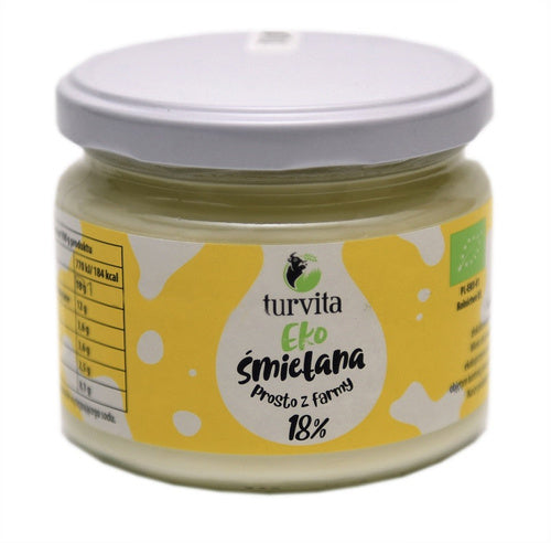 Śmietana 18 % 250 g - Turvita (EKO)