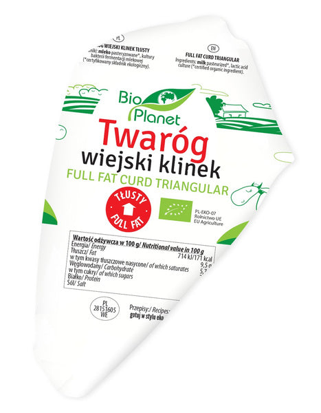 Twaróg wiejski klinek tłusty (ok. 0,25 kg) - Bio Planet (EKO)